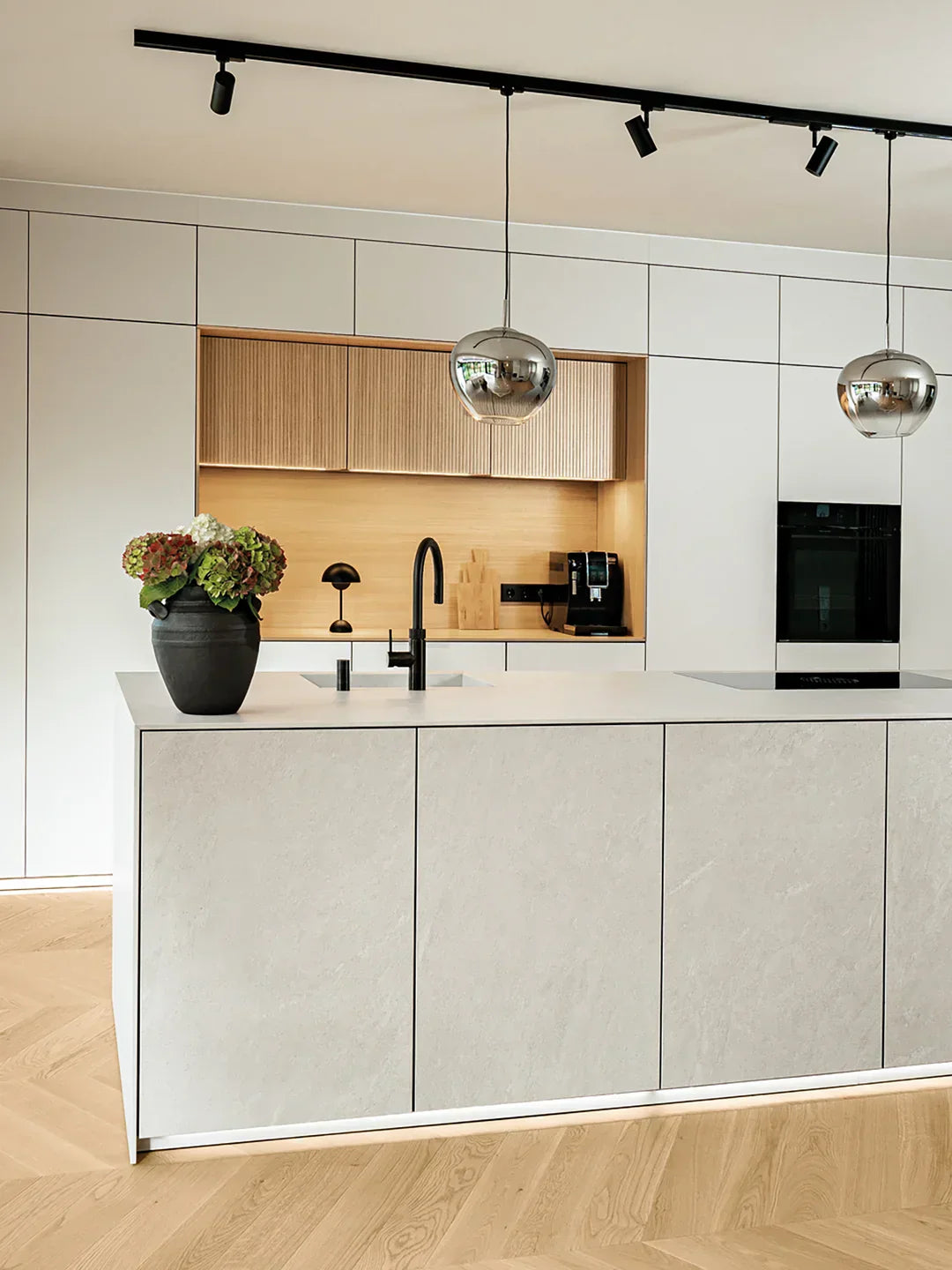 Japandi kitchen design in Dubai