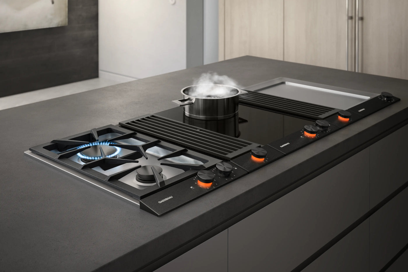 Gaggenau cooktops 400 series in a modern kitchen