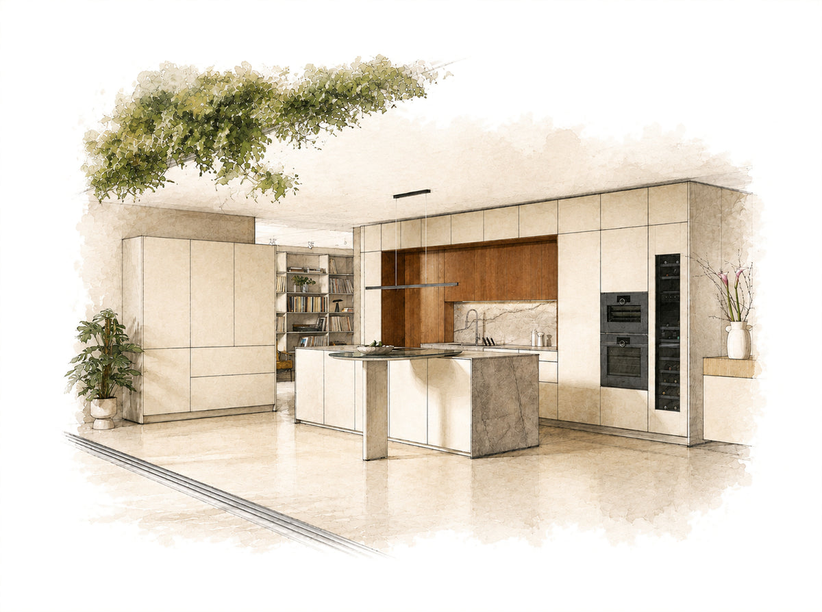 Kitchen design sketch