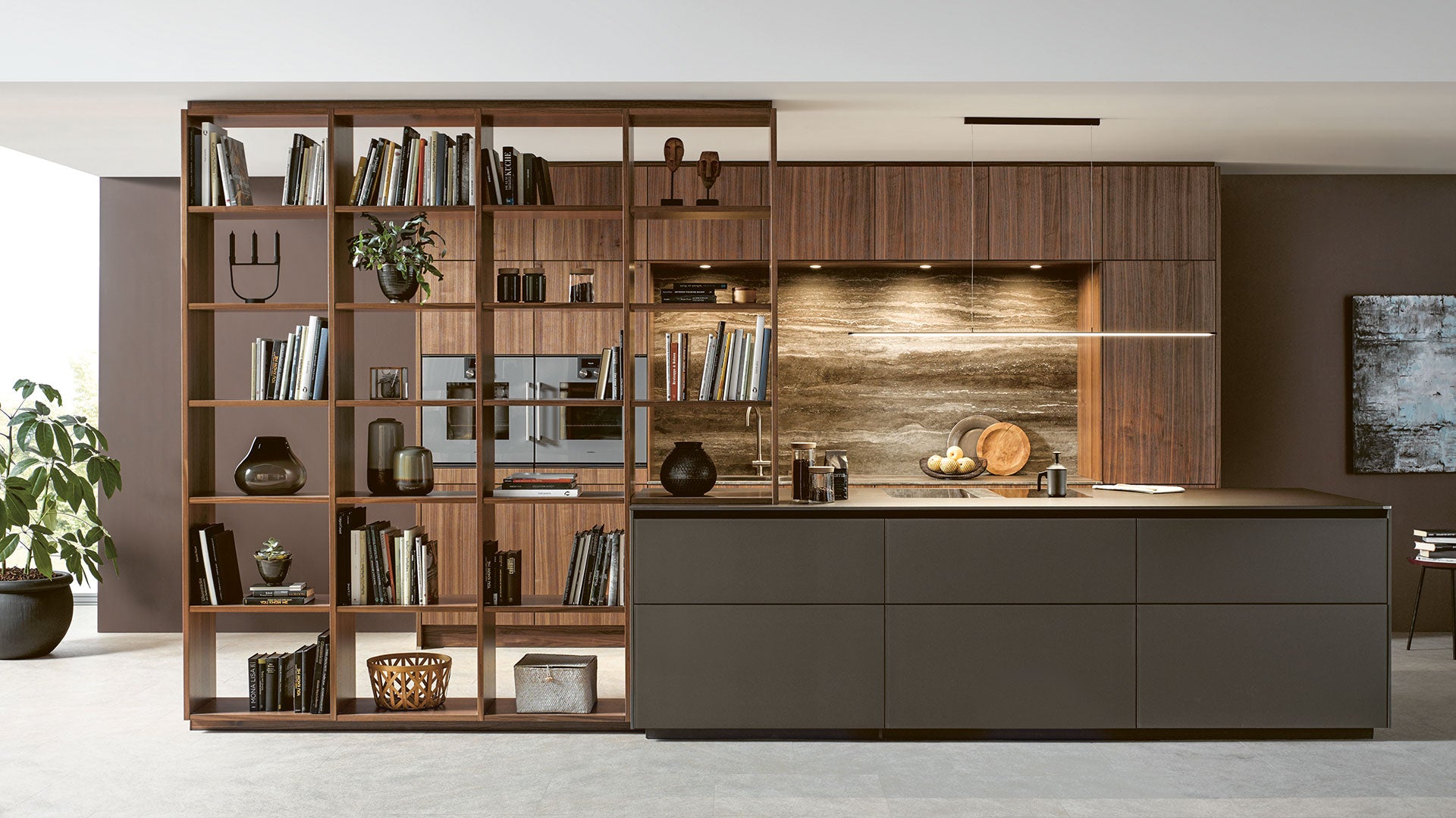 Luxury kitchen with refined countertop detailing