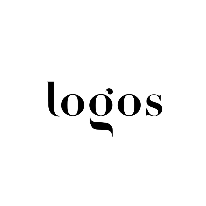 Text 'logos' in a stylized font on a white background
