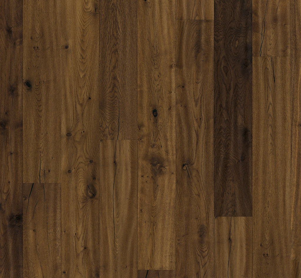 Oak smoked handscraped brushed