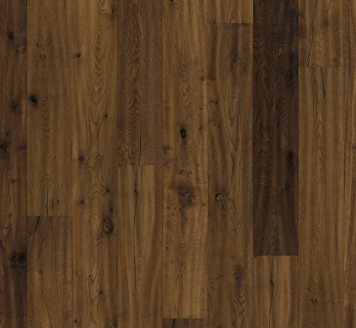Oak smoked handscraped brushed