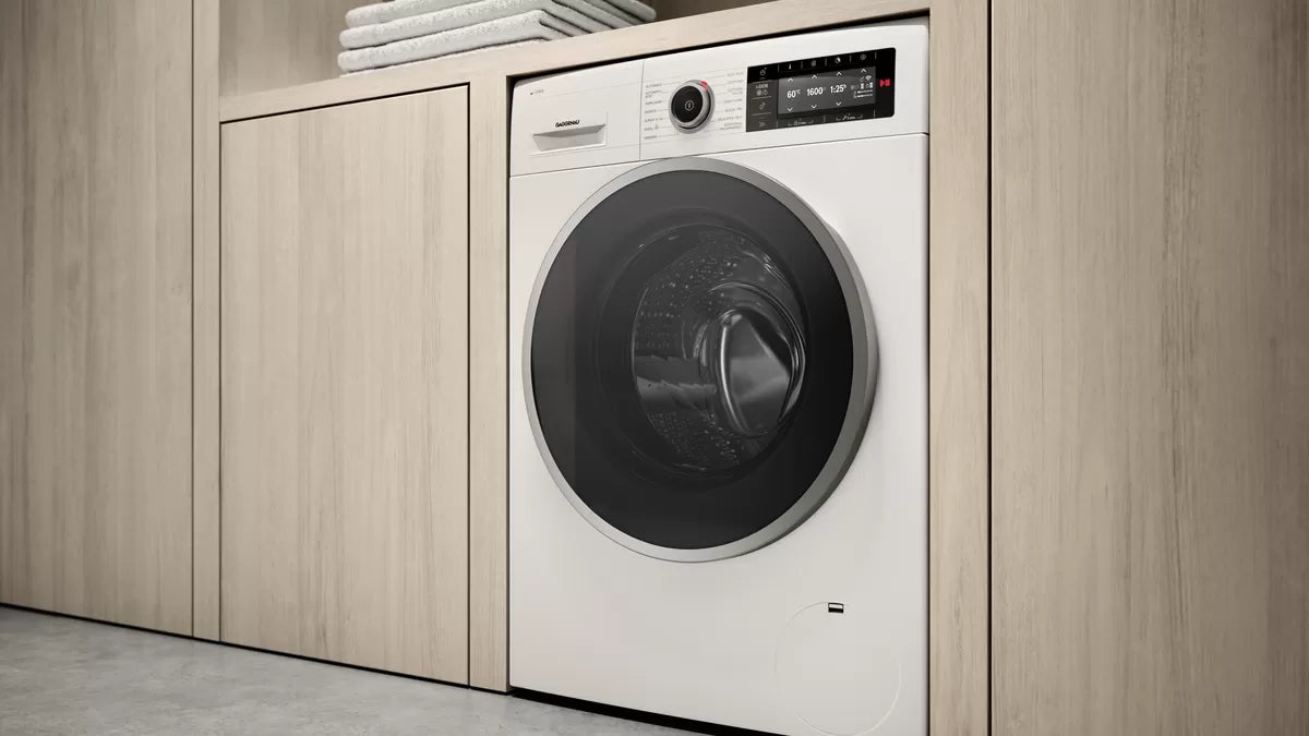 Premium laundry appliances coordinated for utility spaces